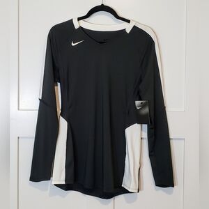 Nike Vapor Pro Volleyball Jersey Top Long Sleeve Green & White Size Medium New